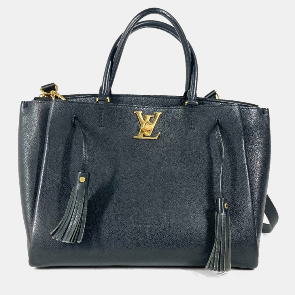 Louis Vuitton Rock Meat Bag With Tassel Shoulder Tote Crossbody Handbag Leather Noir Black Louis Vuitton Rock Meat Bag With Tassel Shoulder Tote Crossbody Handbag Leather Noir Black
