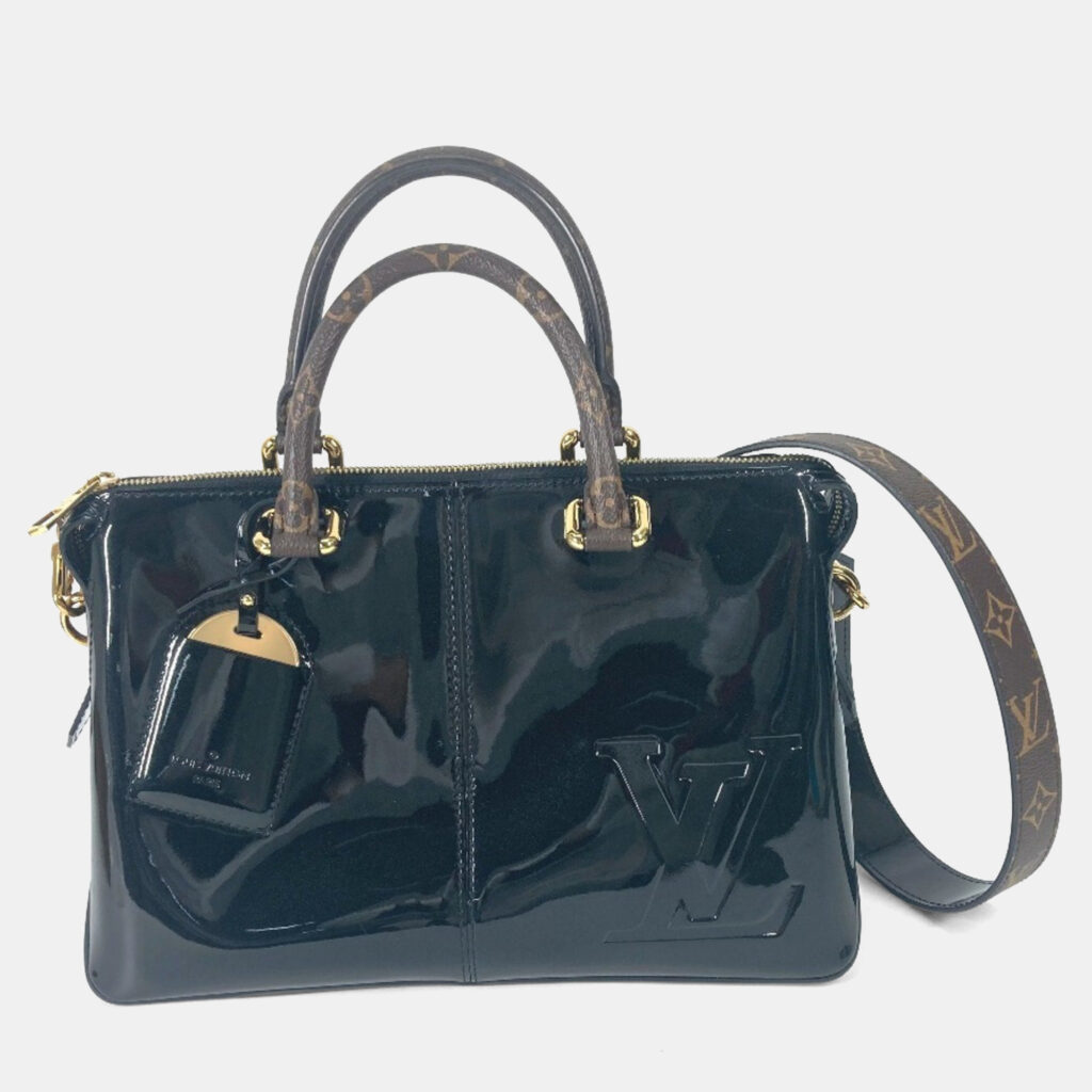 Louis Vuitton Vernis Tote Miroir Handbag Patent Leather/Monogram Canvas Noir Black Louis Vuitton Vernis Tote Miroir Handbag Patent Leather/Monogram Canvas Noir Black