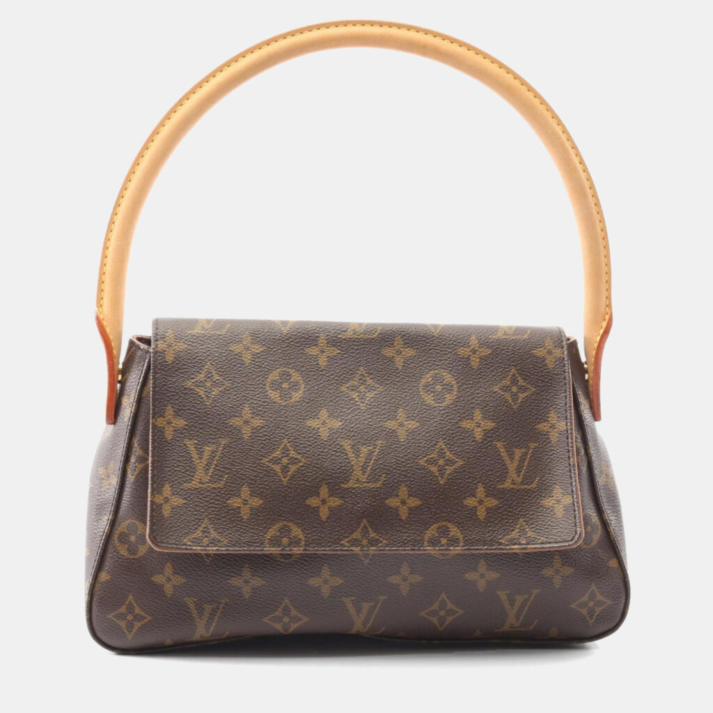 Louis Vuitton Mini Looping Handbag Coated Canvas And Leather Monogram Brown Louis Vuitton Mini Looping Handbag Coated Canvas And Leather Monogram Brown