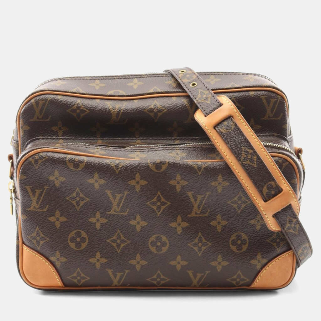 luxury-women-louis-vuitton-used-handbags-p1248674-009-1.jpg Louis Vuitton Nile Shoulder Bag Coated Canvas And Leather Monogram Brown