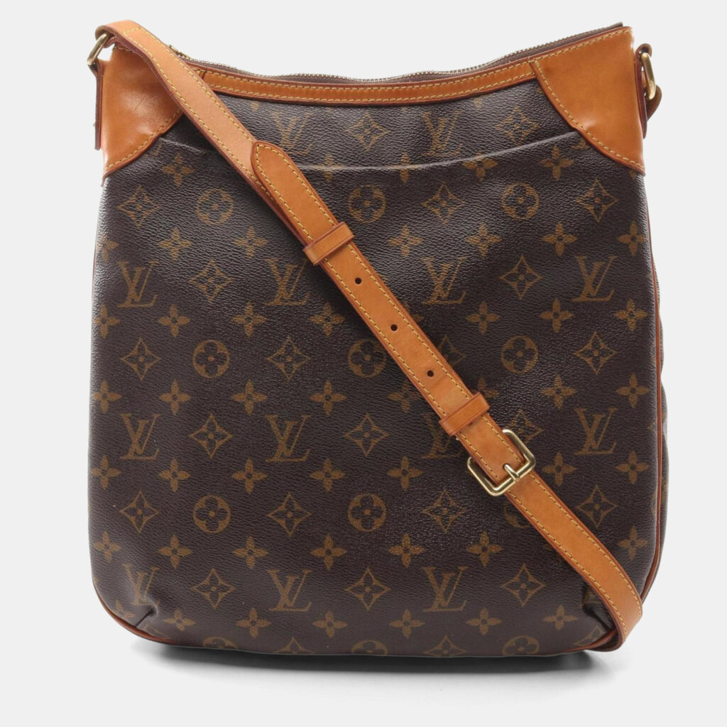 Louis Vuitton Odeon Mm Shoulder Bag Coated Canvas Leather Monogram Brown Louis Vuitton Odeon Mm Shoulder Bag Coated Canvas Leather Monogram Brown