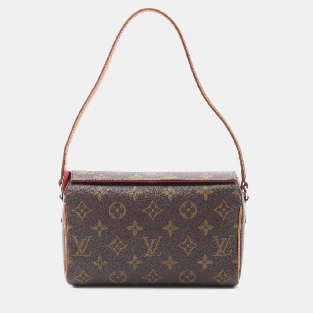 Louis Vuitton Recital Handbag Coated Canvas And Leather Monogram Brown Louis Vuitton Recital Handbag Coated Canvas And Leather Monogram Brown