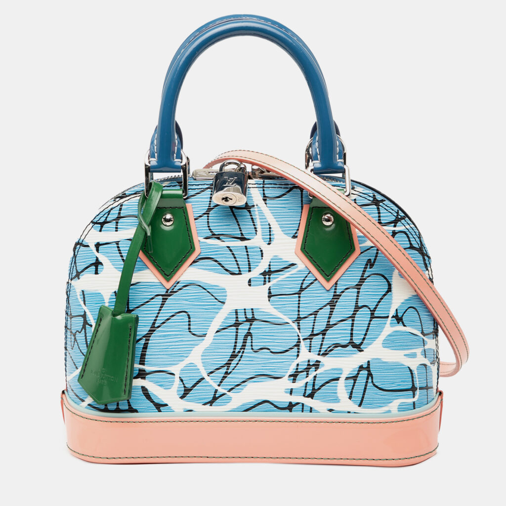 Louis Vuitton Blue Epi Aqua Alma BB Louis Vuitton Blue Epi Aqua Alma BB