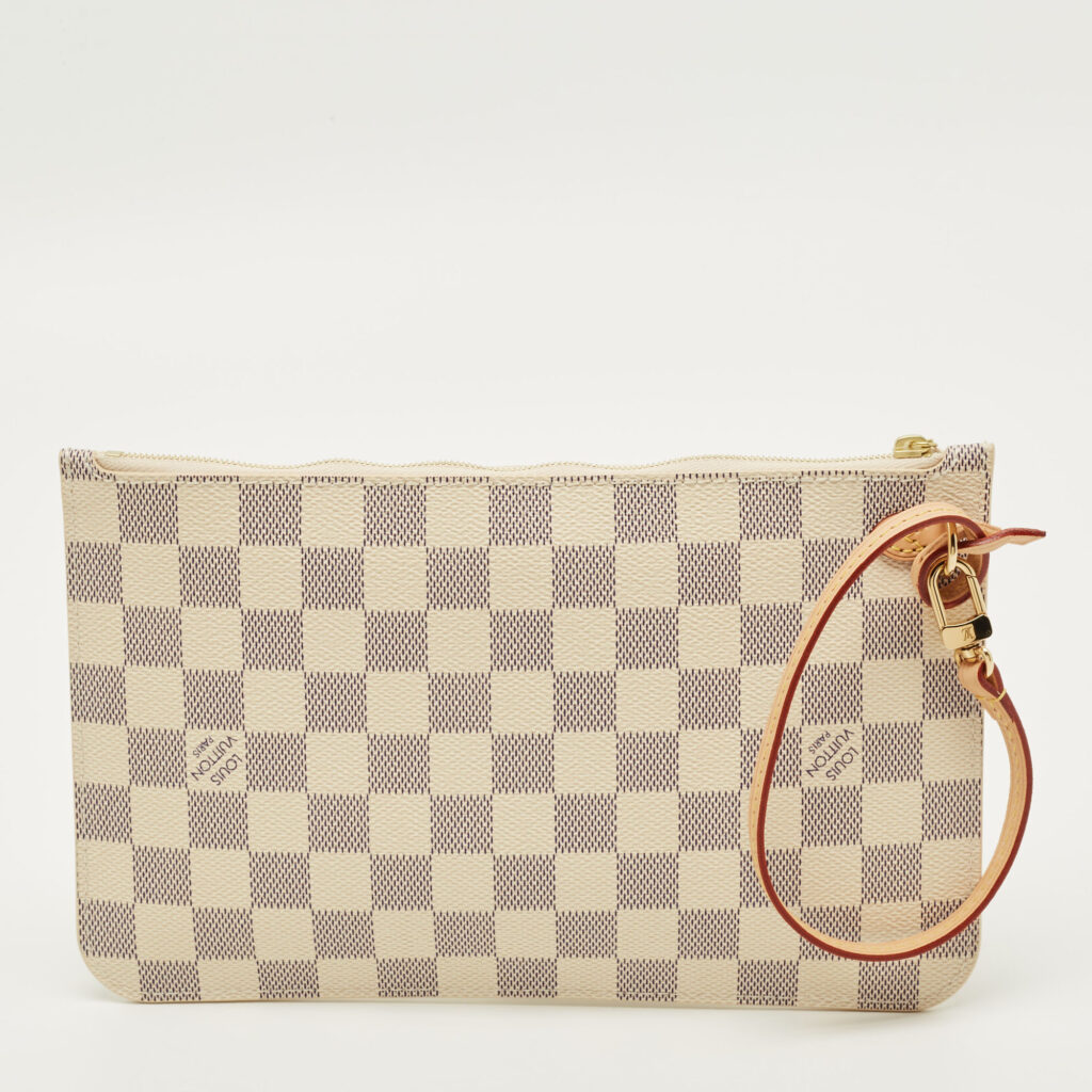 Louis Vuitton Neverfull Damier Azur Canvas Pouch