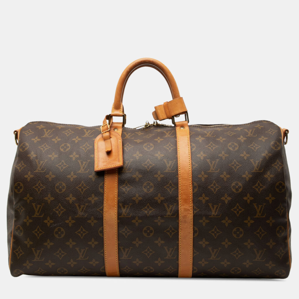 Louis Vuitton Brown Monogram Keepall Bandouliere 50 Louis Vuitton Brown Monogram Keepall Bandouliere 50
