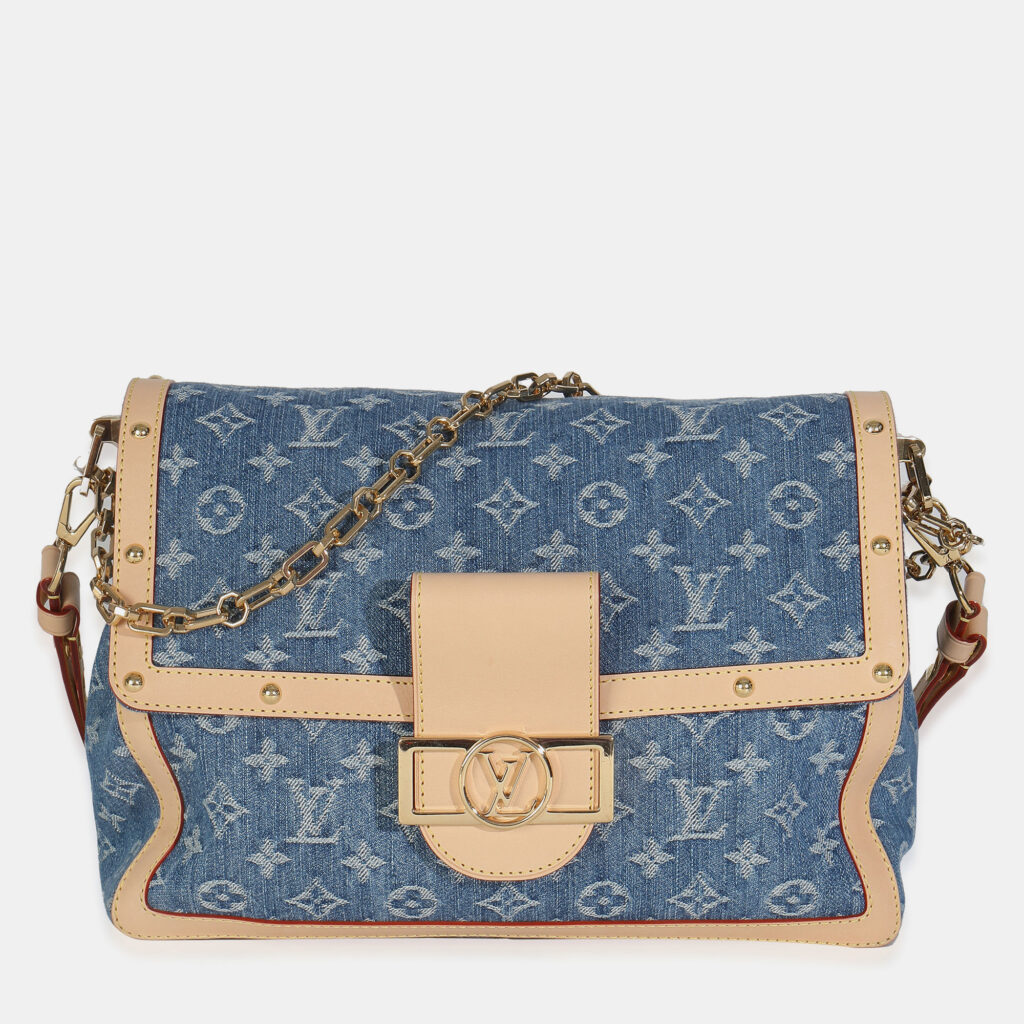 Louis Vuitton Blue Monogram Denim Dauphine Soft GM Louis Vuitton Blue Monogram Denim Dauphine Soft GM