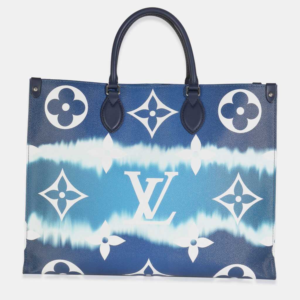 luxury-women-louis-vuitton-used-handbags-p1249770-002-1.jpg Louis Vuitton Blue Monogram Escale Canvas Onthego GM
