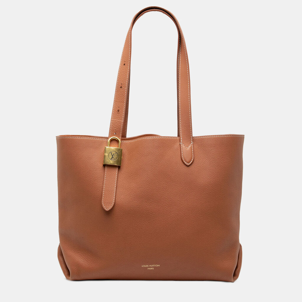 Louis Vuitton Brown Grained Calfskin Low Key Cabas MM