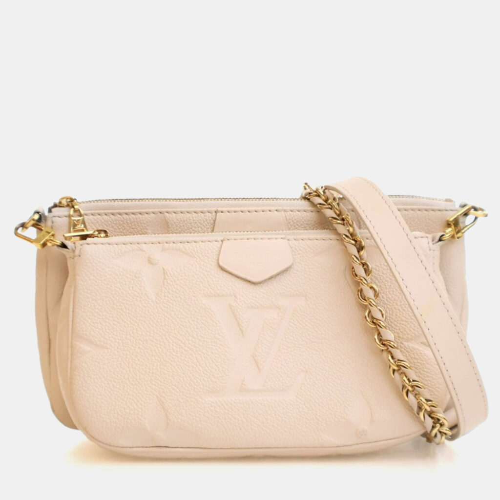 Louis Vuitton Beige Monogram Empreinte Multi Pochette Accessoires