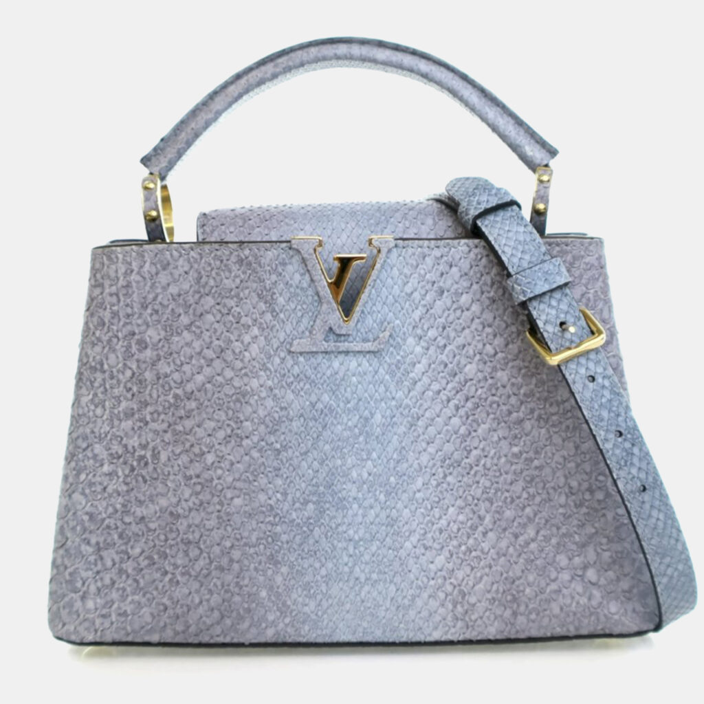 Louis Vuitton Blue Python Capucines BB