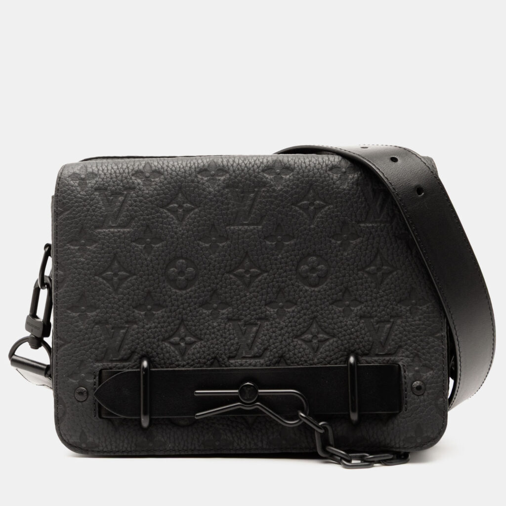 Louis Vuitton Black Monogram Taurillon Steamer Messenger Louis Vuitton Black Monogram Taurillon Steamer Messenger