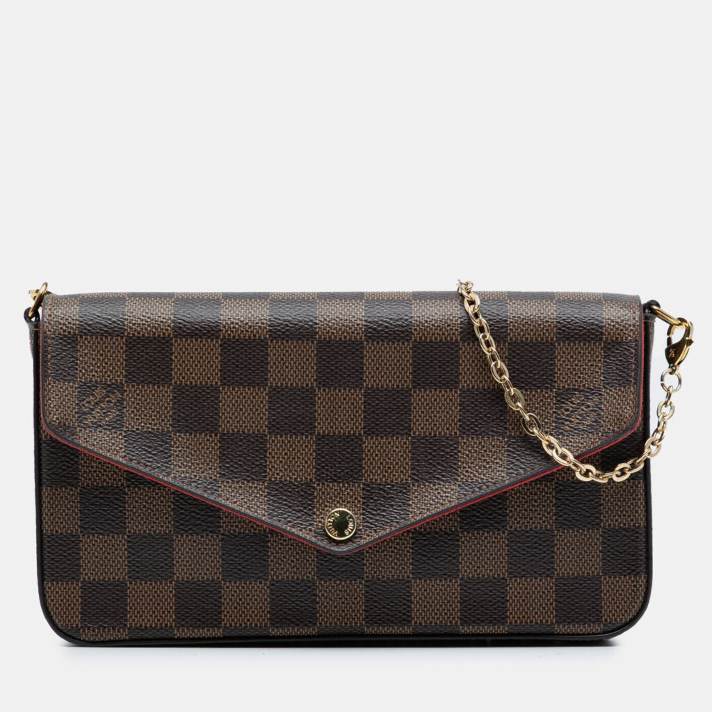 Louis Vuitton Brown Damier Ebene Pochette Felicie Louis Vuitton Brown Damier Ebene Pochette Felicie