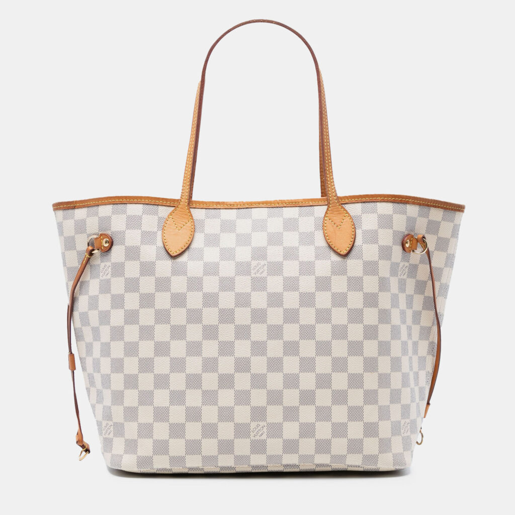 Louis Vuitton White Damier Azur Neverfull MM Louis Vuitton White Damier Azur Neverfull MM