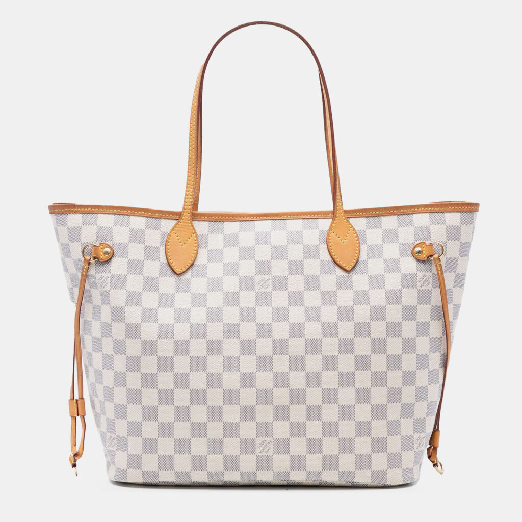 Louis Vuitton White Damier Azur Neverfull MM