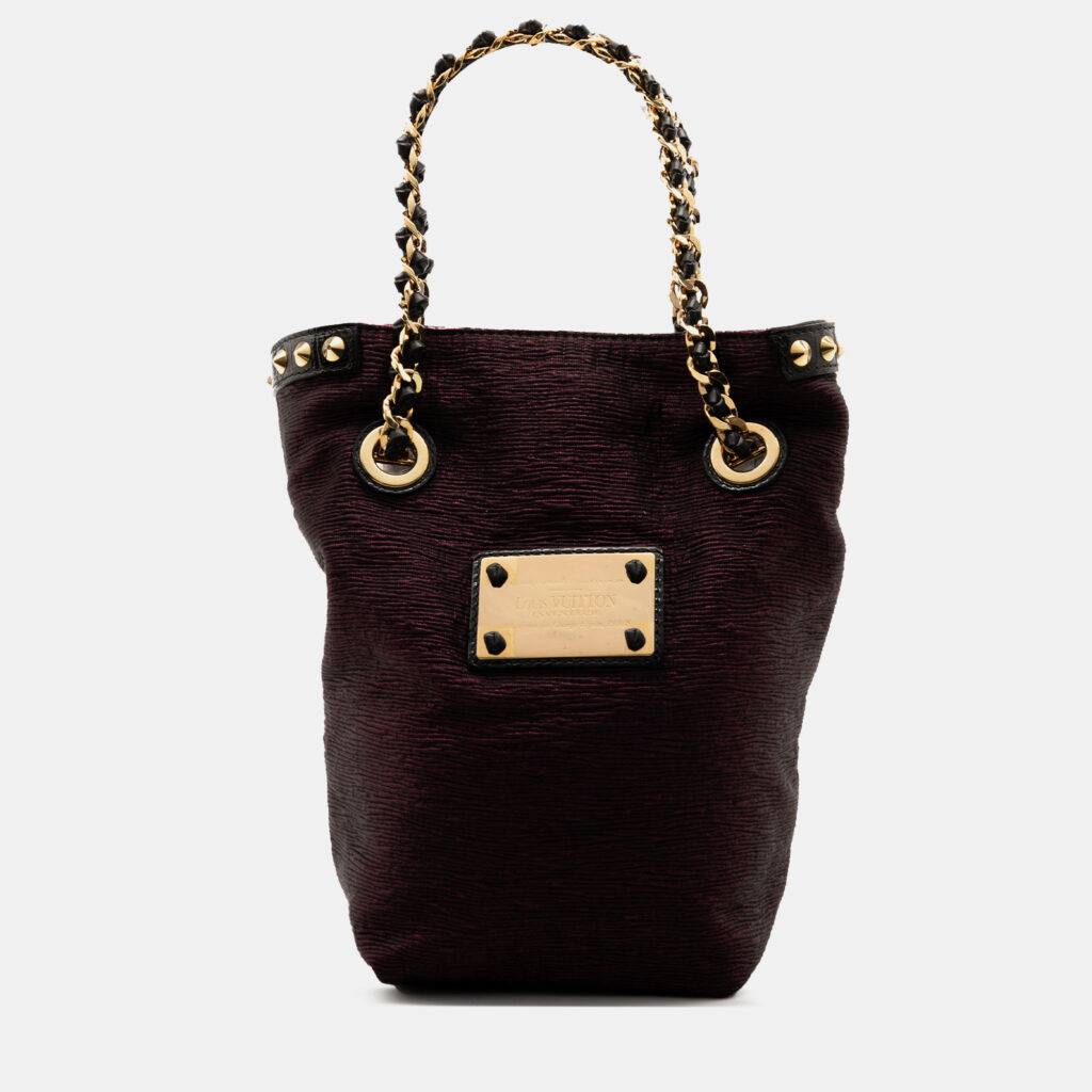 Louis Vuitton Purple Limited Edition Metallic Jacquard Double Jeu Neo Alma Tote