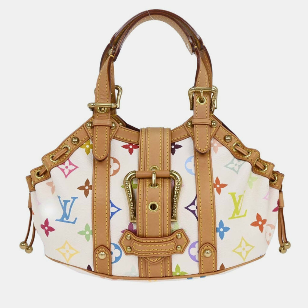 Louis Vuitton White Monogram Multicolor Theda PM Handbag Louis Vuitton White Monogram Multicolor Theda PM Handbag