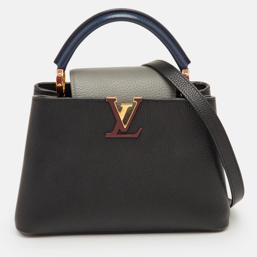 Louis Vuitton Capucines BB Black/Grey Taurillon Leather Bag
