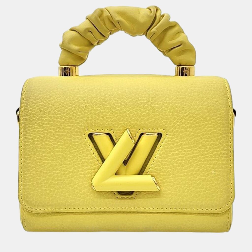 Louis Vuitton Yellow Leather Twist PM Top Handle Bag Louis Vuitton Yellow Leather Twist PM Top Handle Bag