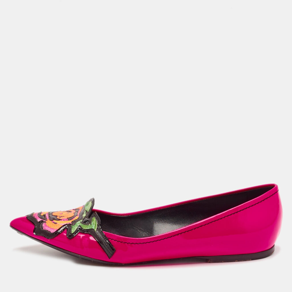 Louis Vuitton Pink Patent Leather Stephen Sprouse Rose Ballet Flats Size 35.5 Louis Vuitton Pink Patent Leather Stephen Sprouse Rose Ballet Flats Size 35.5