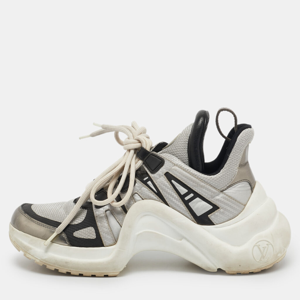 Louis Vuitton Multicolor Leather and Mesh Archlight High Top Sneakers Size 35 Louis Vuitton Multicolor Leather and Mesh Archlight High Top Sneakers Size 35