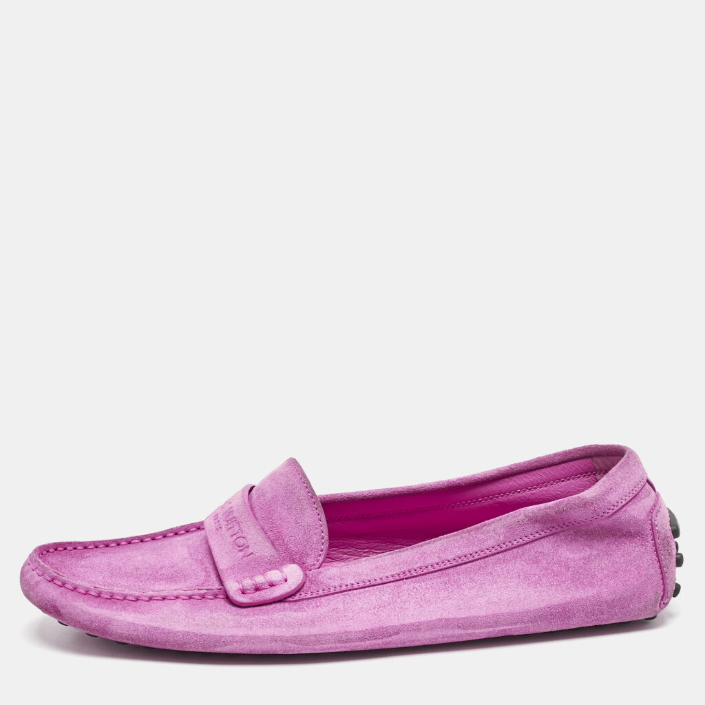Louis Vuitton Pink Suede Slip On Loafers Size 39.5 Louis Vuitton Pink Suede Slip On Loafers Size 39.5