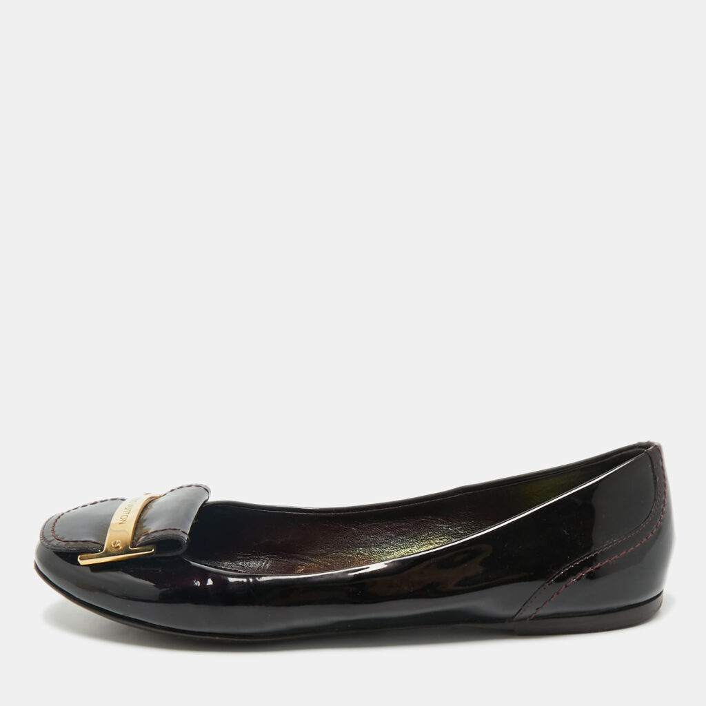 Louis Vuitton Burgundy Patent Leather Ballet Flats Size 37 Louis Vuitton Burgundy Patent Leather Ballet Flats Size 37