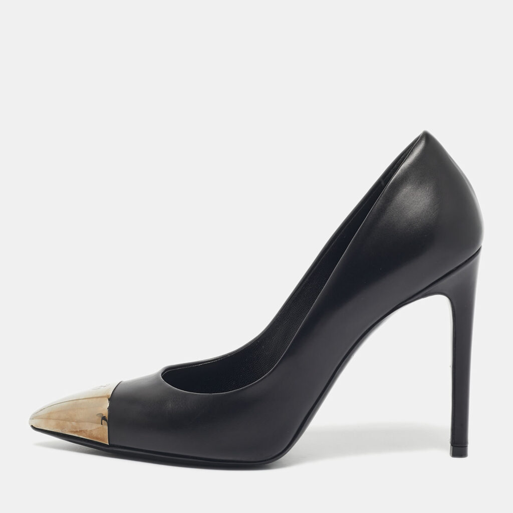 Louis Vuitton Black Leather Urban Twist Pumps Size 38 Louis Vuitton Black Leather Urban Twist Pumps Size 38