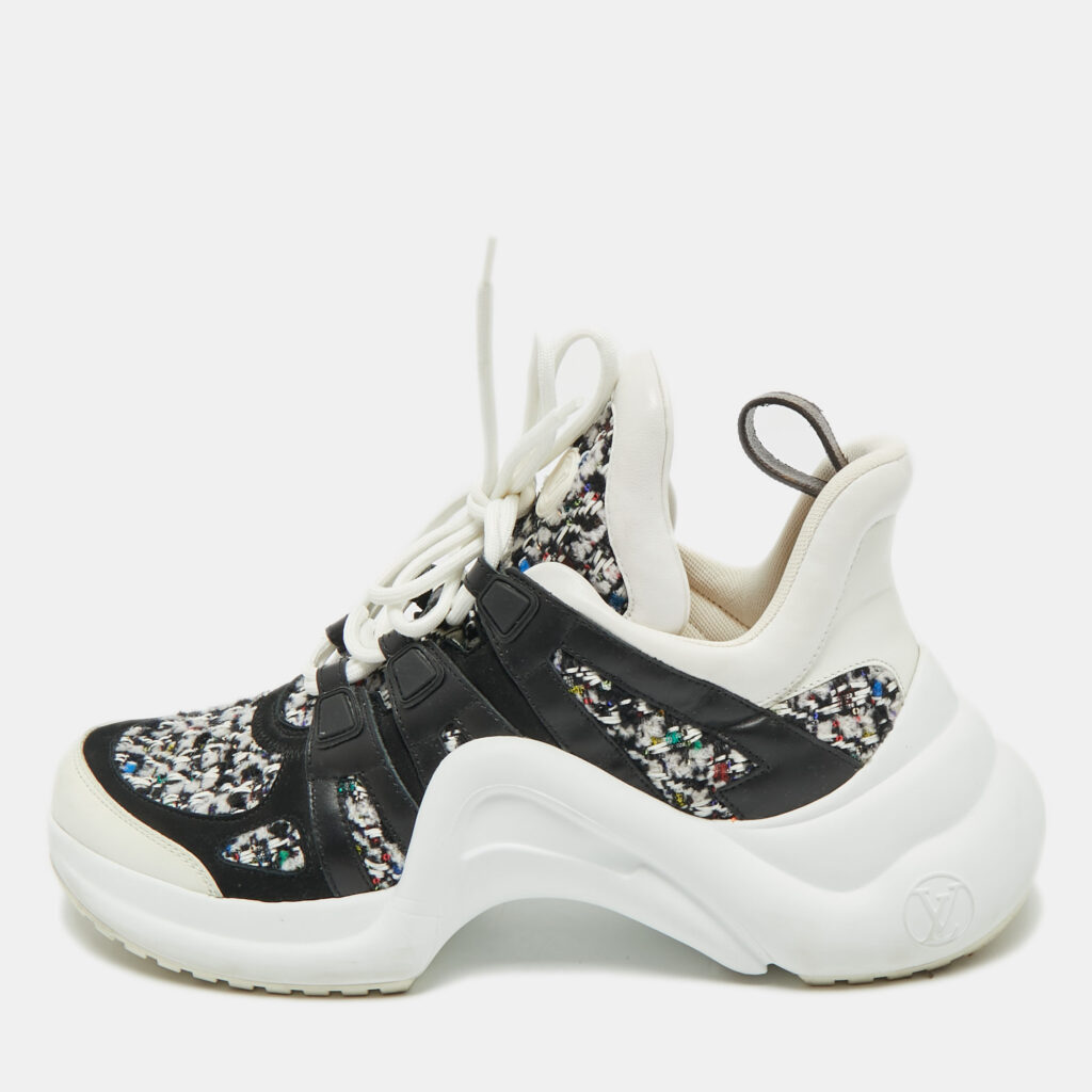 Louis Vuitton Multicolor Leather and Tweed Archlight Lace Up Sneakers Size 41 Louis Vuitton Multicolor Leather and Tweed Archlight Lace Up Sneakers Size 41