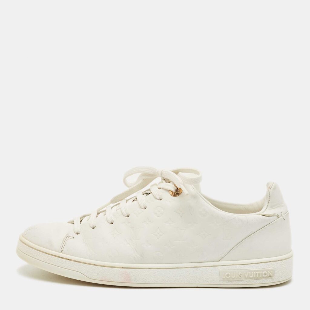 Louis Vuitton White Leather Frontrow Low Top Sneakers Size 37.5 Louis Vuitton White Leather Frontrow Low Top Sneakers Size 37.5