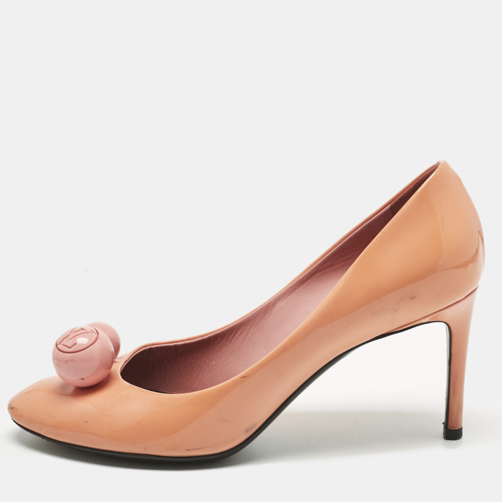 Louis Vuitton Orange Patent Leather Betty Pumps Size 36.5