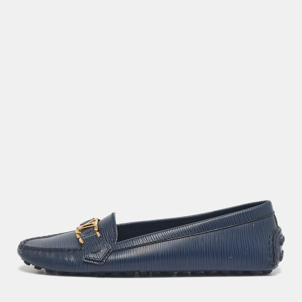 Louis Vuitton Navy Blue Epi Leather Oxford Loafers Size 41 Louis Vuitton Navy Blue Epi Leather Oxford Loafers Size 41