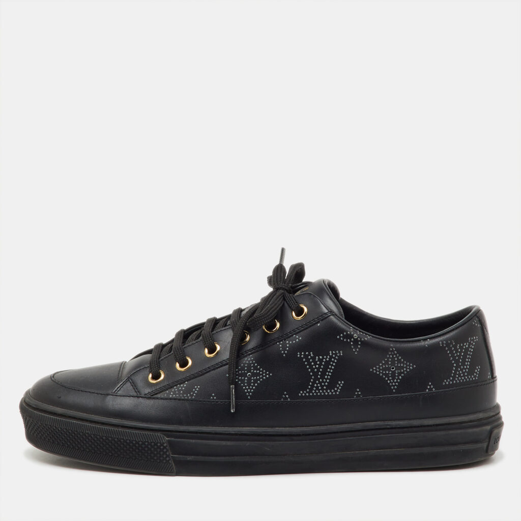 Louis Vuitton Black Leather Stellar Low Top Sneakers Size 39 Louis Vuitton Black Leather Stellar Low Top Sneakers Size 39