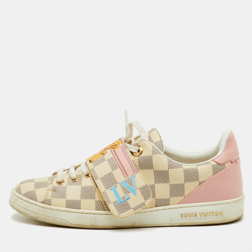 Louis Vuitton Damier Azur Summer Trunks Frontrow Sneakers Size 38.5