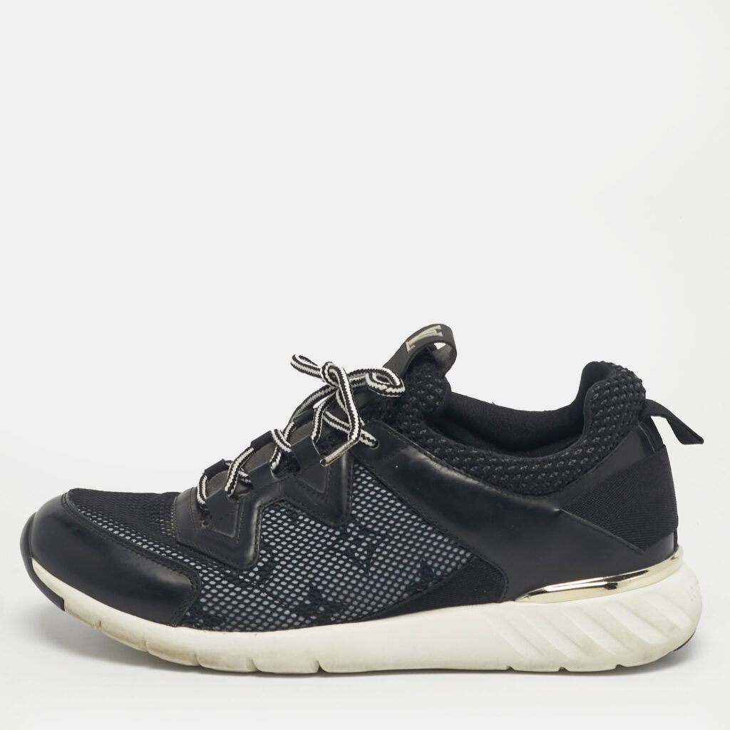 Louis Vuitton Black Leather and Mesh Aftergame Low Top Sneakers Size 36 Louis Vuitton Black Leather and Mesh Aftergame Low Top Sneakers Size 36