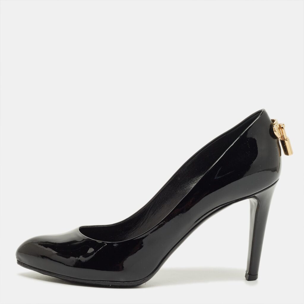 Louis Vuitton Black Patent Leather Lock It Pumps Size 36.5 Louis Vuitton Black Patent Leather Lock It Pumps Size 36.5