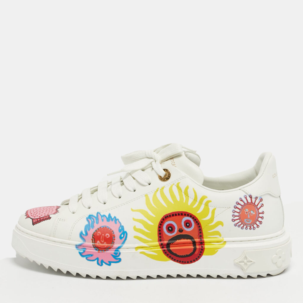 Louis Vuitton x Yayoi Kusama White Leather Time Out Sneakers Size 38 Louis Vuitton x Yayoi Kusama White Leather Time Out Sneakers Size 38