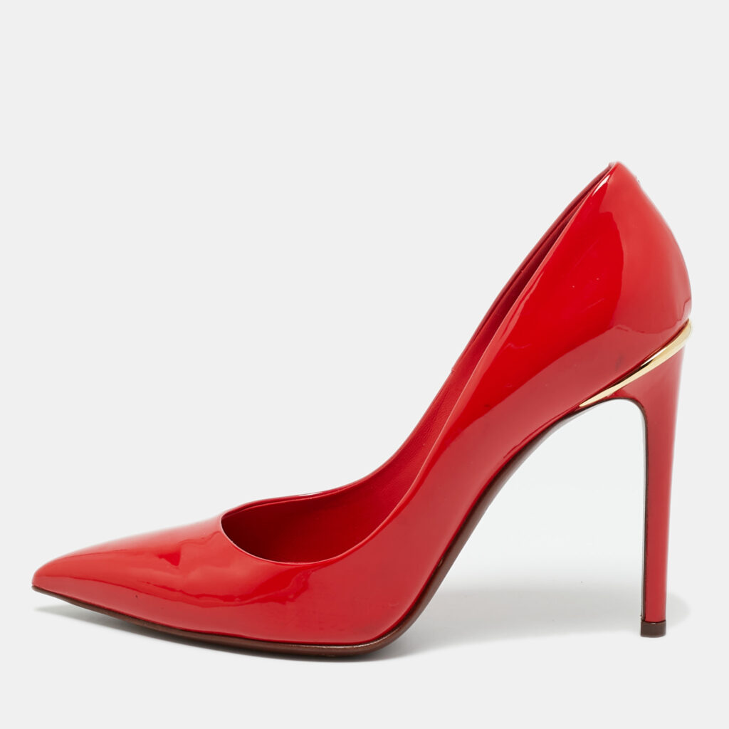 Louis Vuitton Eyeline Size 37.5 Red Patent Leather Pumps Louis Vuitton Eyeline Size 37.5 Red Patent Leather Pumps