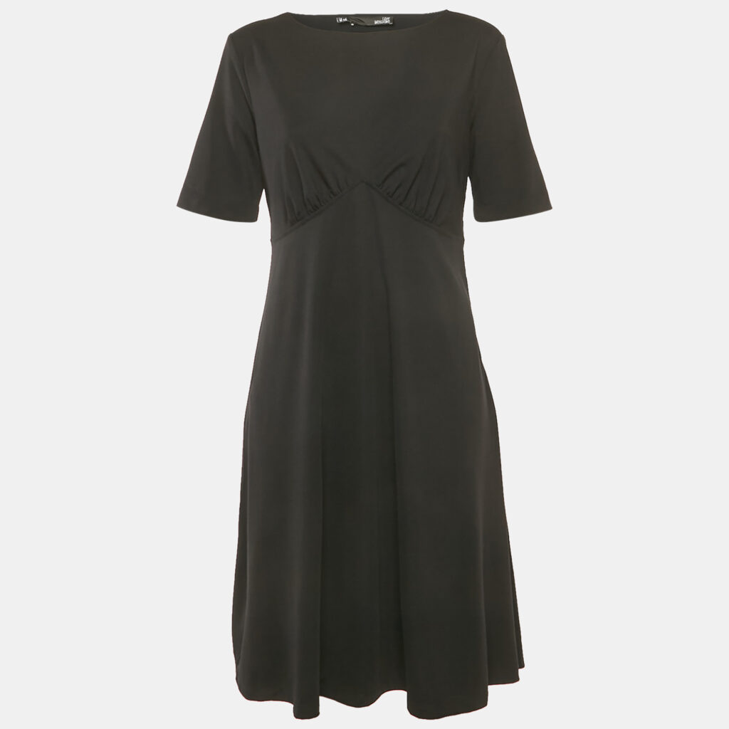 Love Moschino Black Jersey Cut Out Detail Midi Dress L Love Moschino Black Jersey Cut Out Detail Midi Dress L