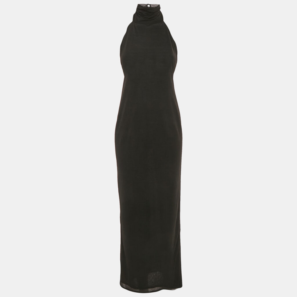 Lovers + Friends Black Jersey Halter Neck Long Dress XS Lovers + Friends Black Jersey Halter Neck Long Dress XS