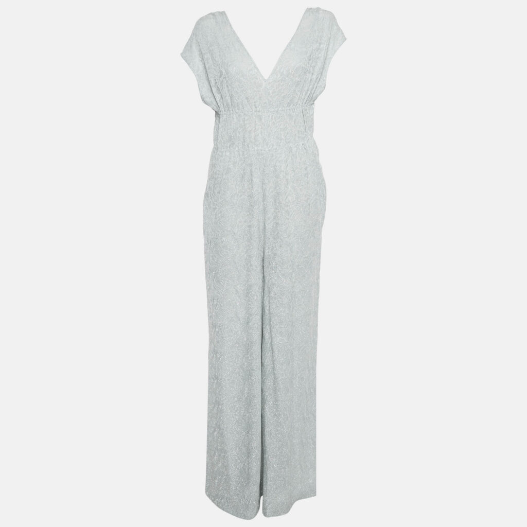M Missoni Grey Lurex knit Strappy Jumpsuit M M Missoni Grey Lurex knit Strappy Jumpsuit M