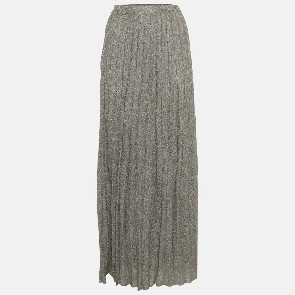 M Missoni Grey Lurex Knit Maxi Skirt S M Missoni Grey Lurex Knit Maxi Skirt S