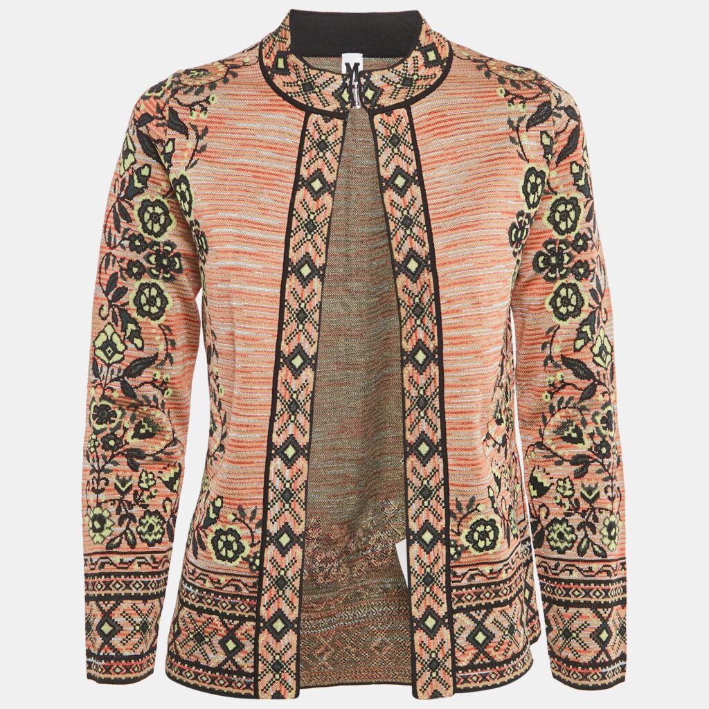 luxury-women-m-missoni-new-clothes-p1216422-008-1.jpg M Missoni Multicolor Patterned Knit Cardigan S
