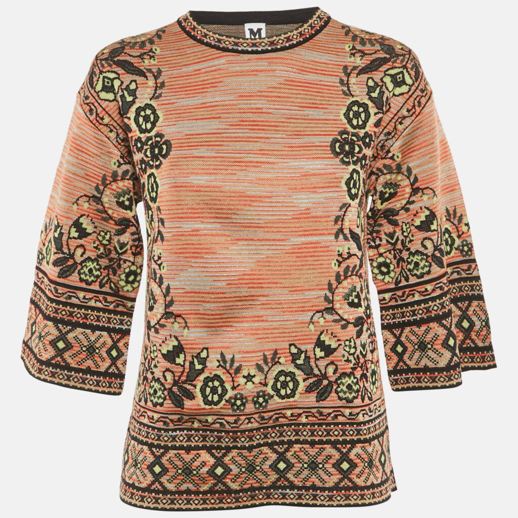 M Missoni Multicolor Patterned Knit Top M M Missoni Multicolor Patterned Knit Top M