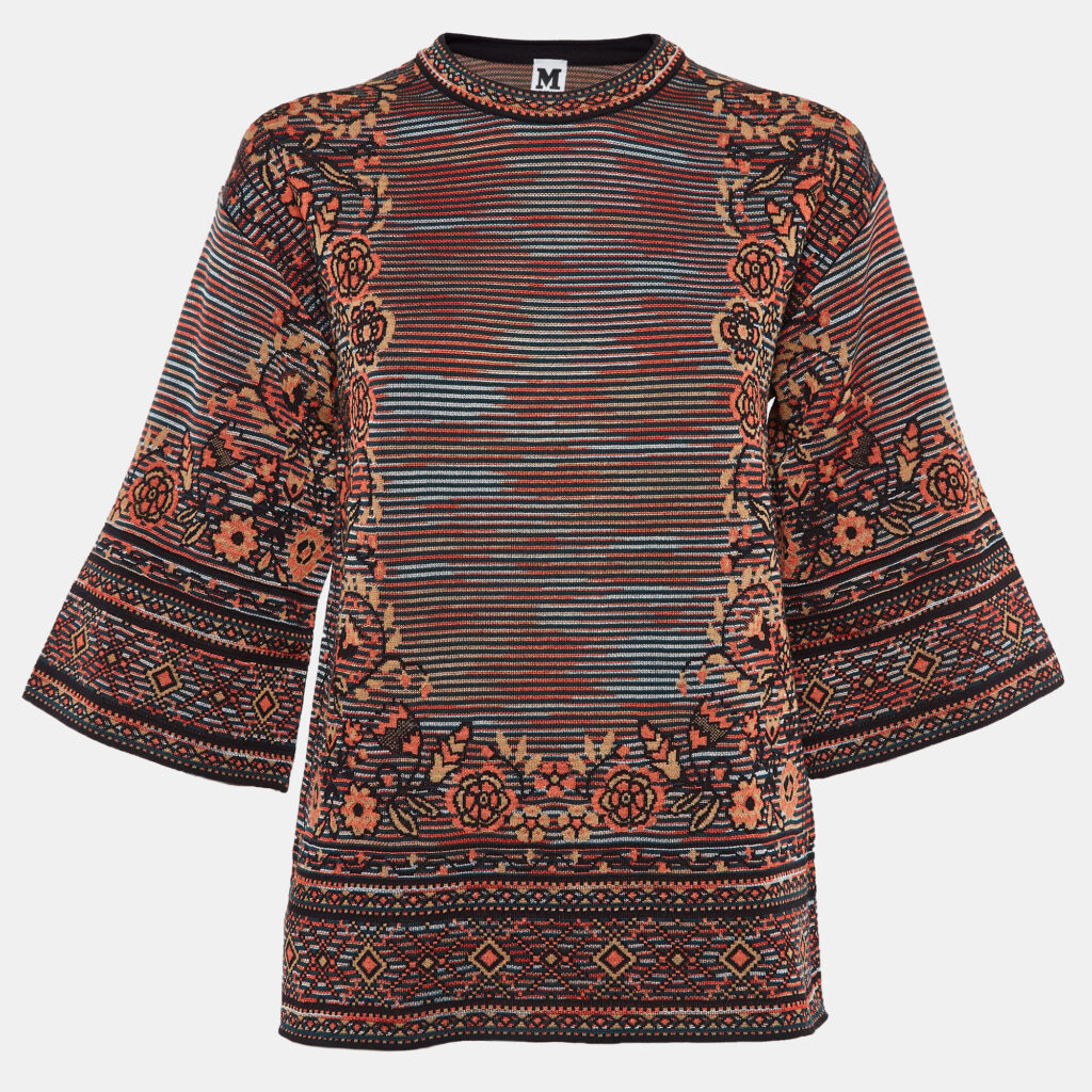 M Missoni Multicolor Patterned Knit Top M M Missoni Multicolor Patterned Knit Top M