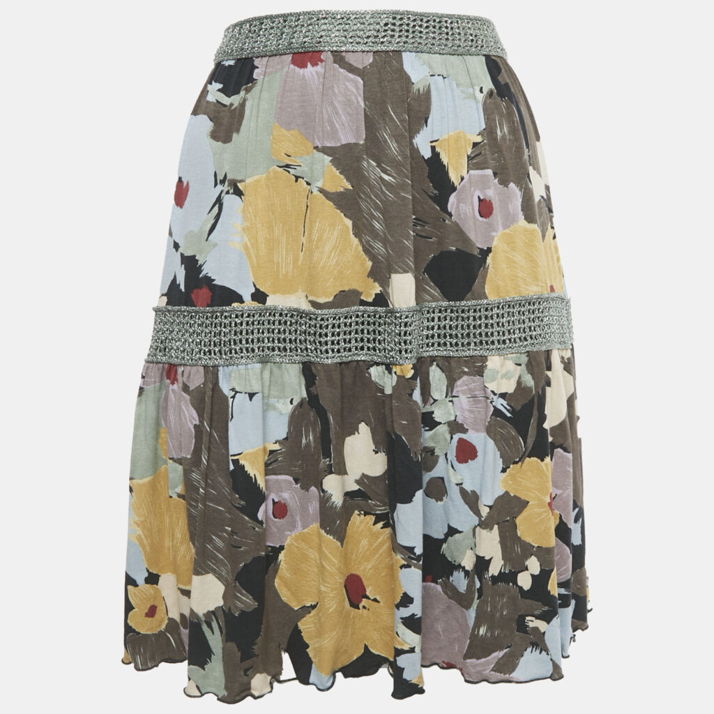 luxury-women-m-missoni-new-clothes-p1226467-003-1.jpg M Missoni Grey Printed Jersey Short Skirt M