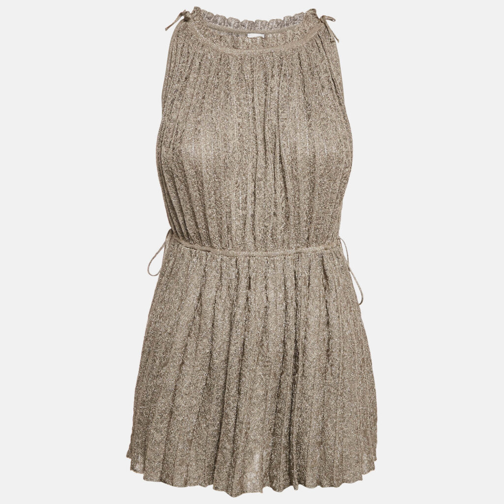 M Missoni Metallic Lurex Knit Sleeveless Top L M Missoni Metallic Lurex Knit Sleeveless Top L