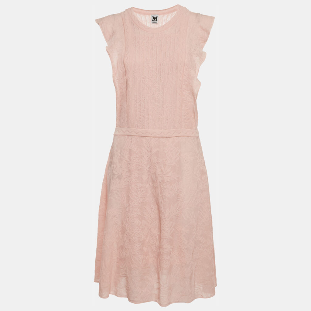 M Missoni Light Pink Knit Short Dress L