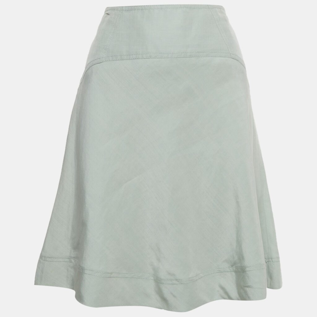 luxury-women-m-missoni-used-clothes-p1226133-002-1.jpg M Missoni Mint Green Ramie & Silk Mini Skirt M
