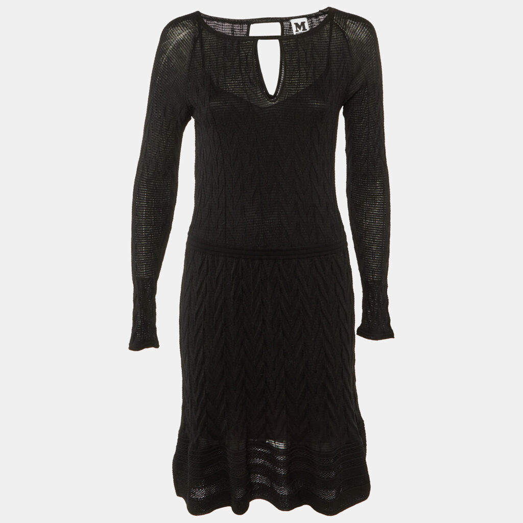 M Missoni Black Knit Midi Dress M M Missoni Black Knit Midi Dress M