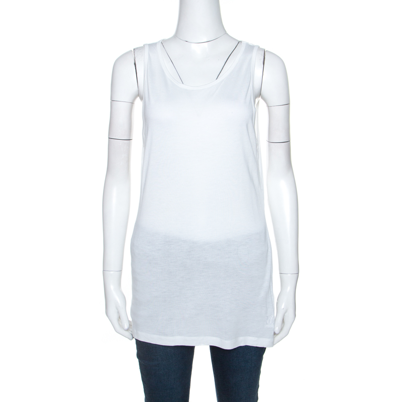 M Missoni White Jersey Sleeveless Tank Top M M Missoni White Jersey Sleeveless Tank Top M